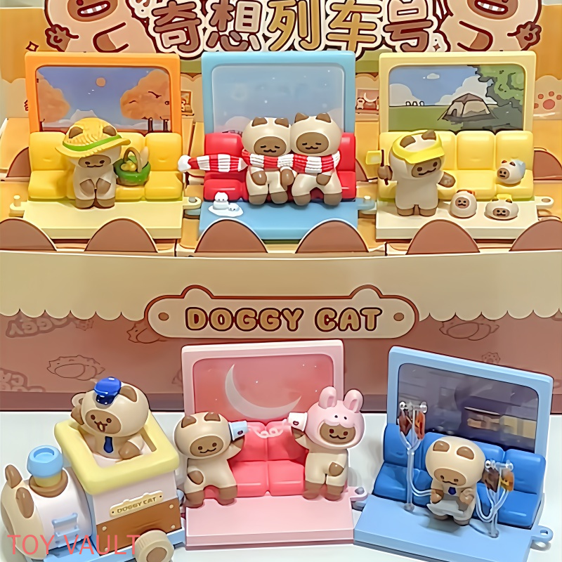 Anime Action Figure Blind Box - Genuine Kkv Doggy Cat Fantasy Train