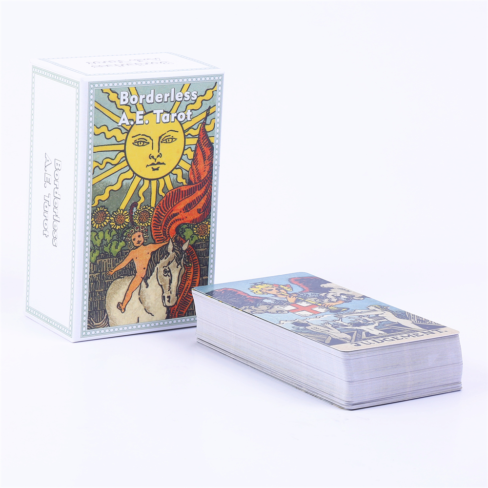 Tarot Cards Deck With Guidebook - 12*7cm Borderless A.E. Tarot Deck In