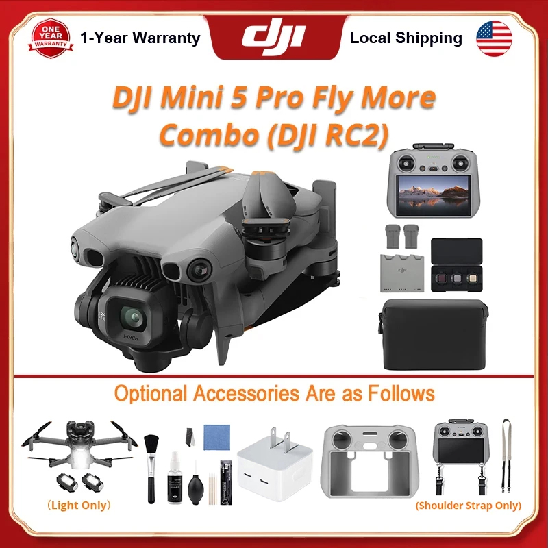DJI Mini 5 Pro Fly Combo Drone - Fpv Brushless Rc Drone 4K recension och pris