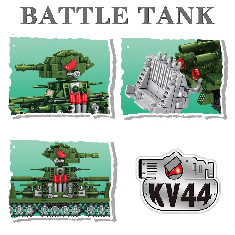 Tank World Cartoon Model Muild - Lego Compatible Military Tank recension och pris