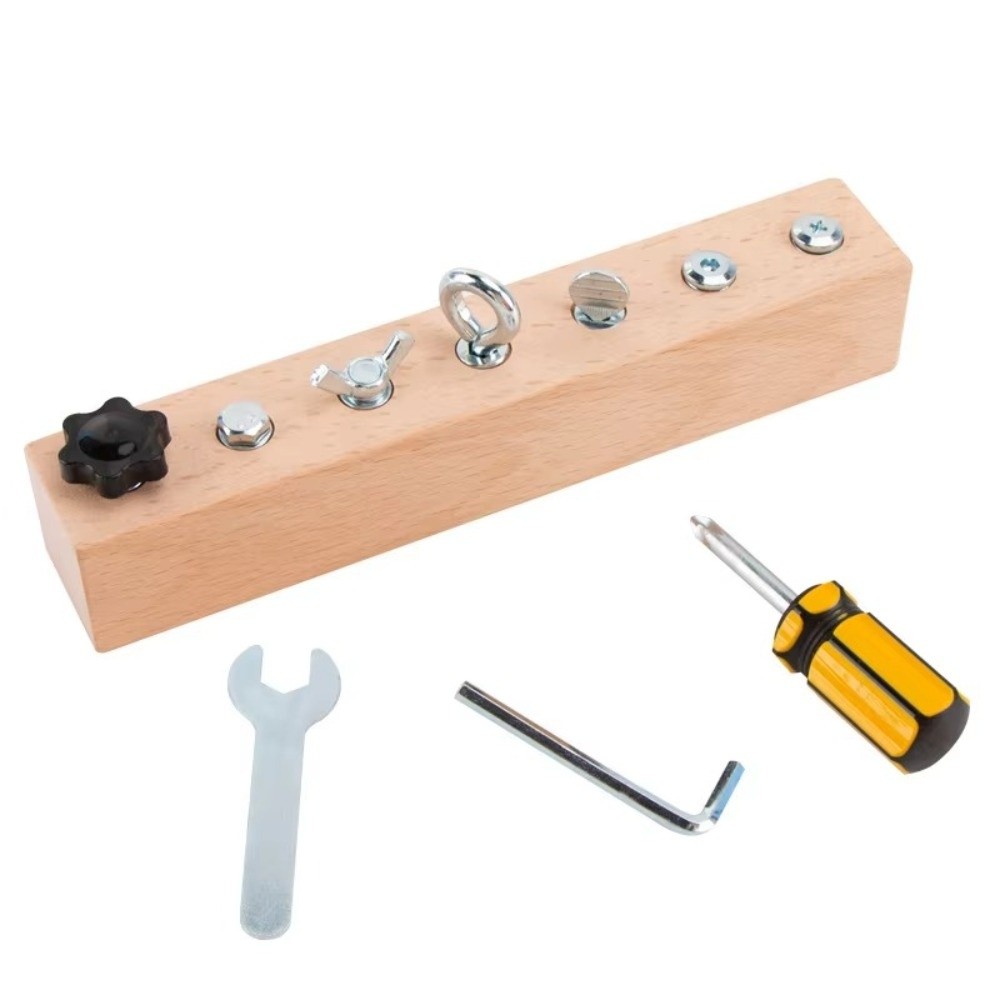 New Portable Montessori Screw  - Montessori Wooden Busy Board Toddler recension och pris