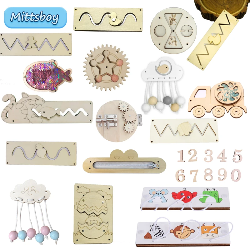 DIY Busy Board Montessori Educ - Montessori Wooden Busy Board Toddler recension och pris