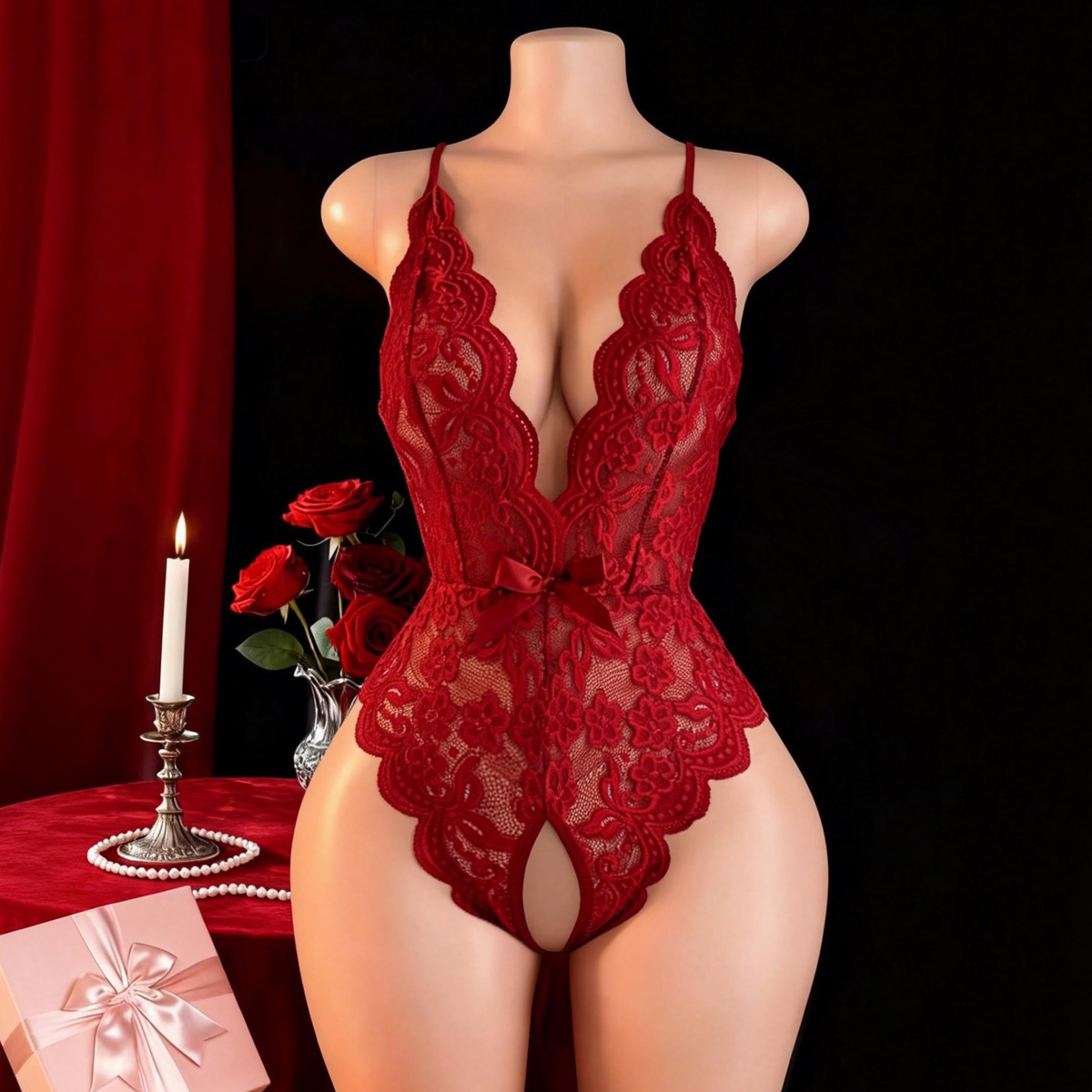Hot Crotchless Sexy Lingerie F - Dolls recension och pris