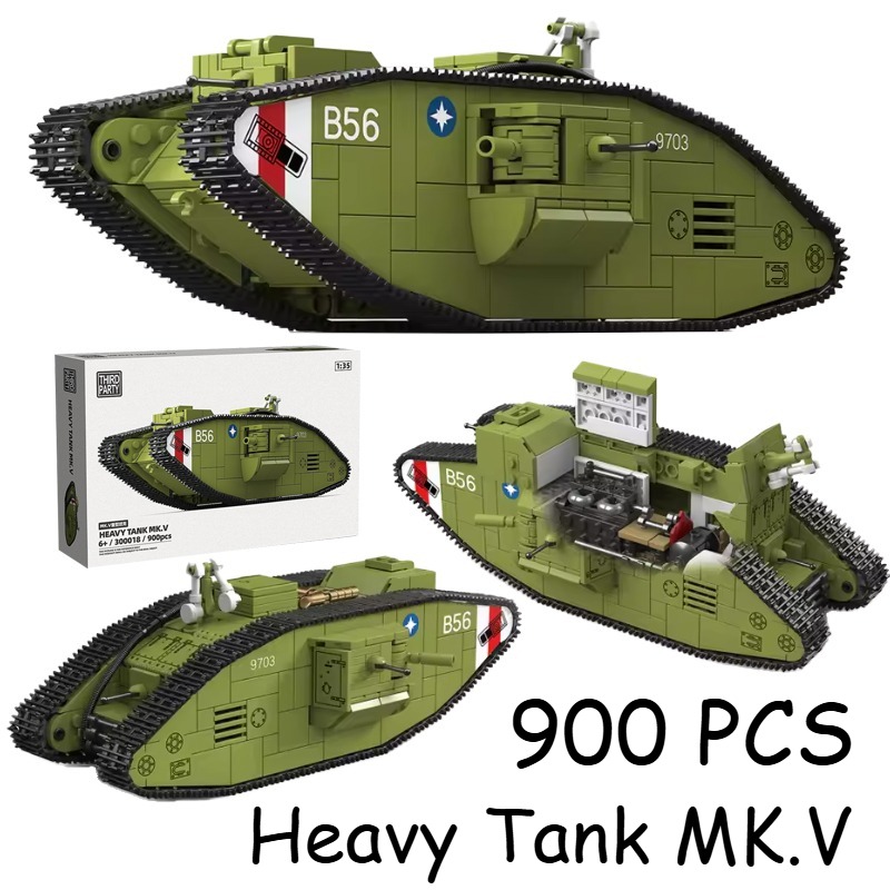 900PCS World War I Heavy Tank  - Lego Compatible Military Tank recension och pris