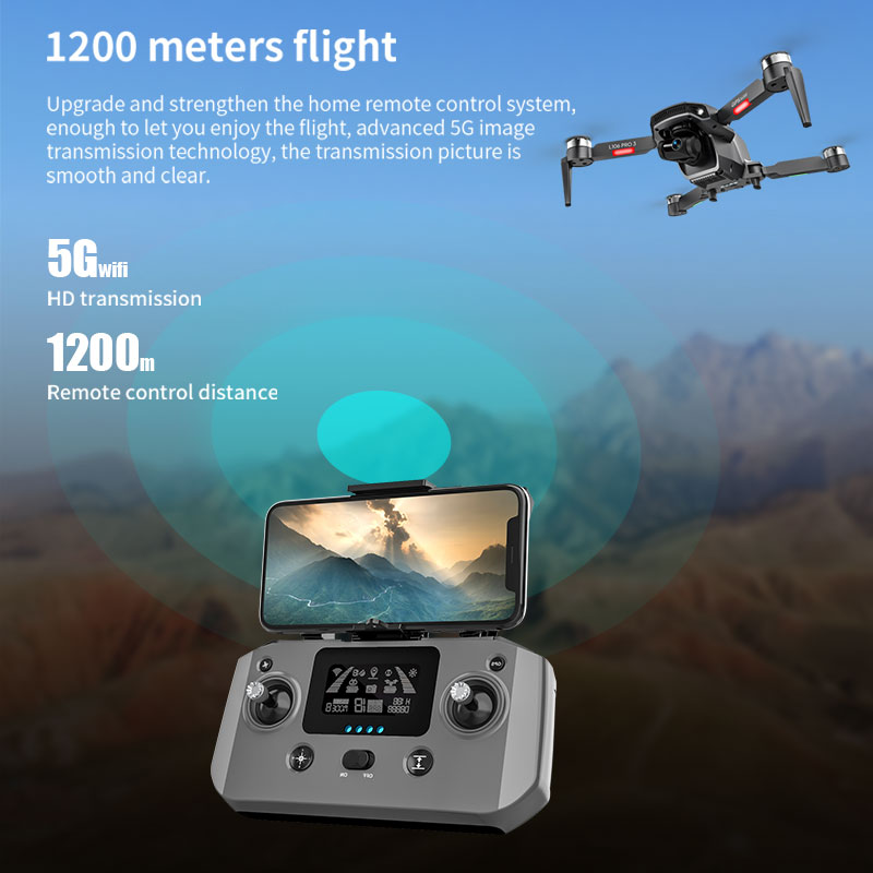 L106 Pro 3 Drone 5G WIFI FPV F - Fpv Brushless Rc Drone 4K recension och pris