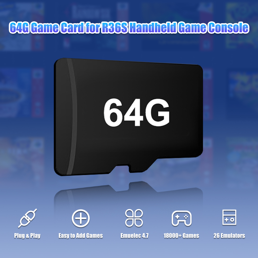 64G Game TF Card for R36S Vide - Retro Handheld Game Console R36S recension och pris