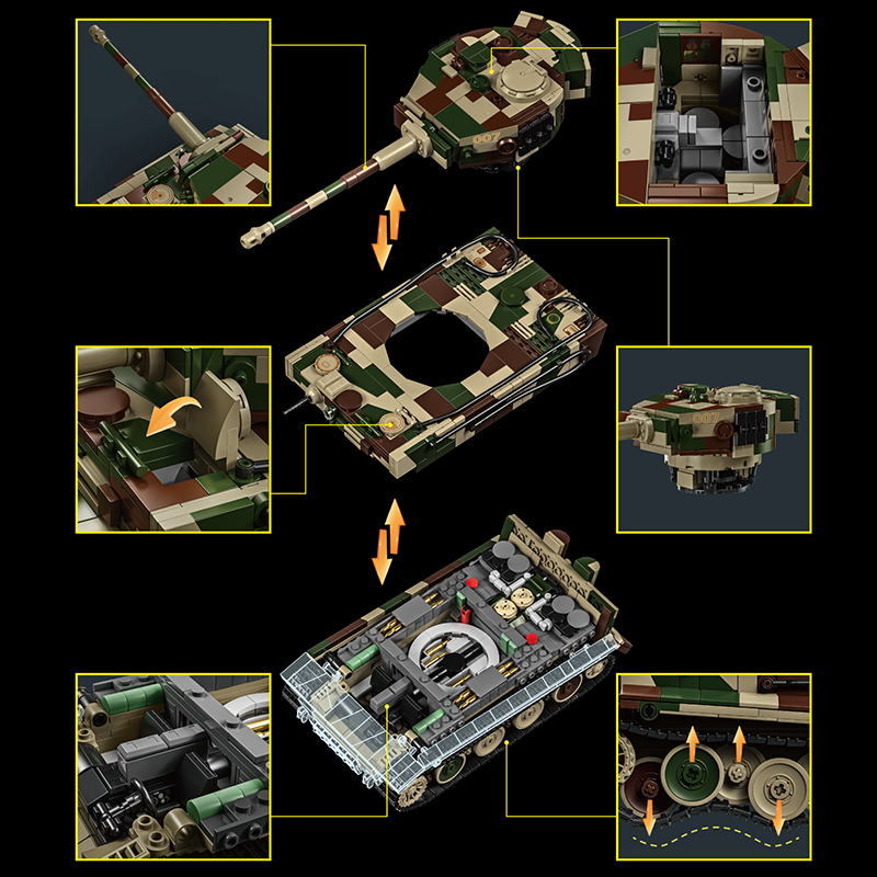 1:28 German Tiger Tank Buildin - Lego Compatible Military Tank recension och pris