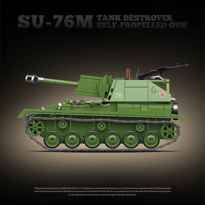 The Soviet SU-76M Tank Destroy - Lego Compatible Military Tank recension och pris