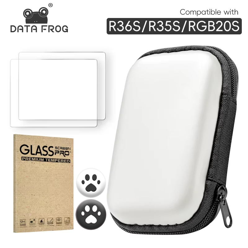 DATA FROG Tempered Glass Scree - Retro Handheld Game Console R36S recension och pris