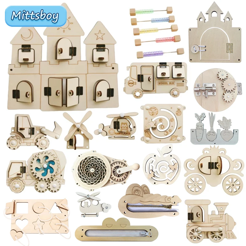 Montessori Busy Board DIY Wood - Montessori Wooden Busy Board Toddler recension och pris